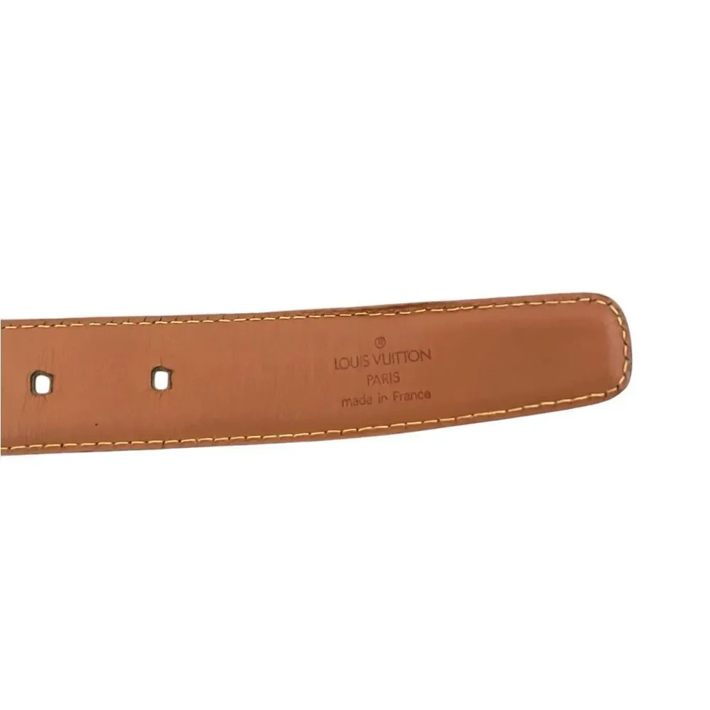 Louis Vuitton Brown Belt with Gold Buckle